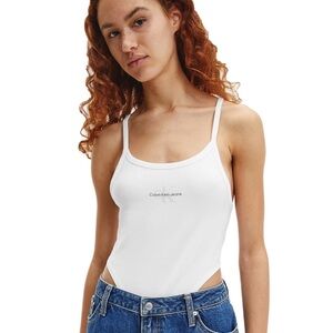 Calvin Klein White Tank Top Bodysuit